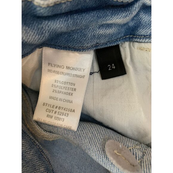 Women's Flying Monkey Blue Ripped Jeans Size 24 - Picture 6 of 6